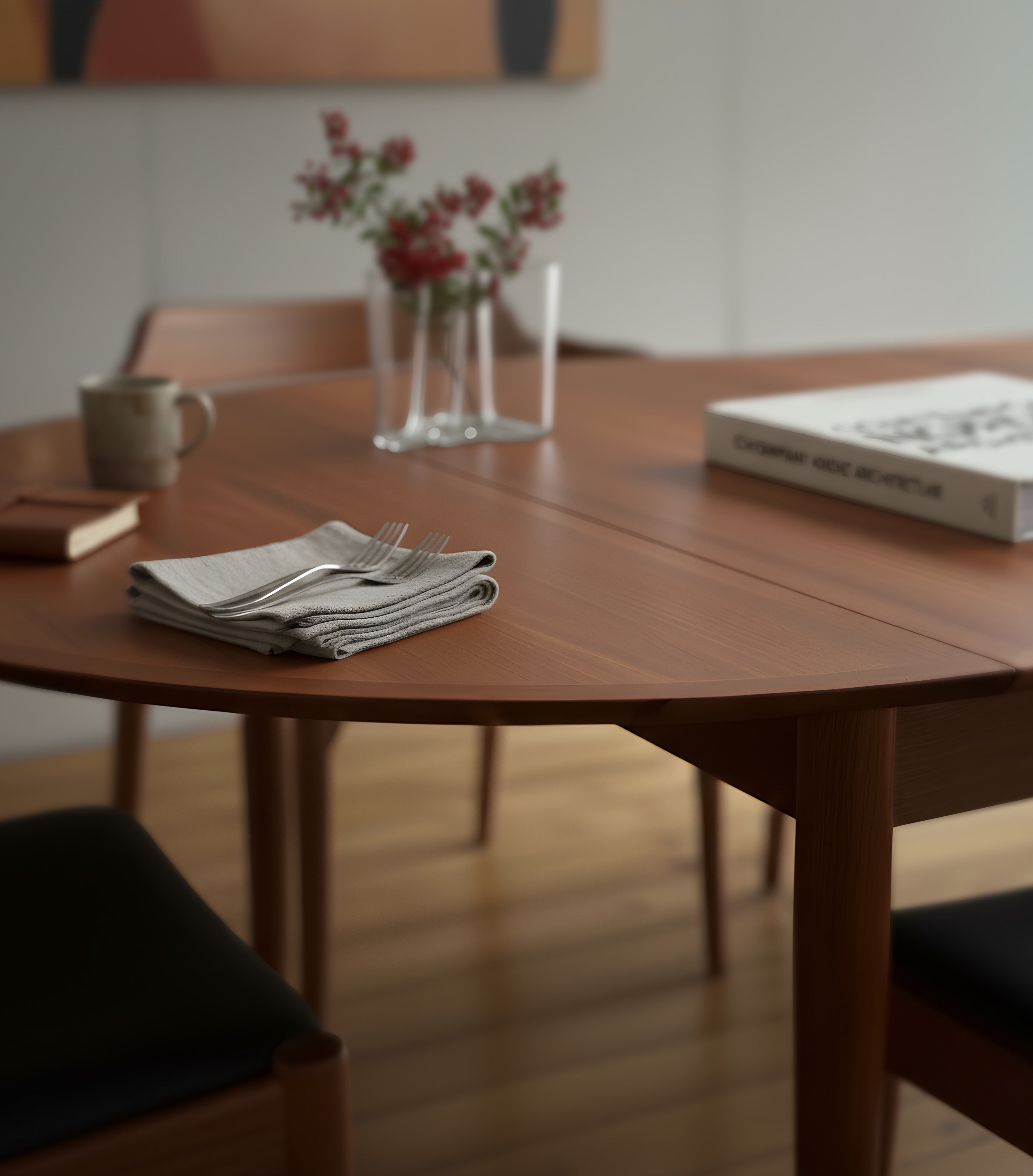 Arne Vodder Model 212 Teak Oval / Extendable Dining Table